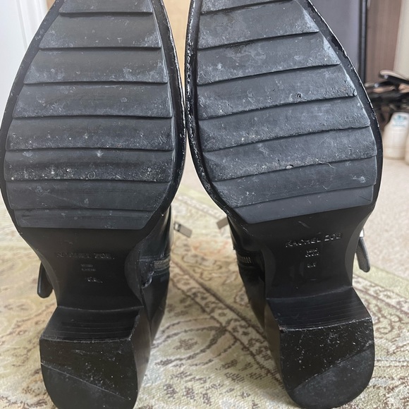 Rachel Zoe black booties. Size 8.5. Block heel with silver hardware - Picture 5 of 14